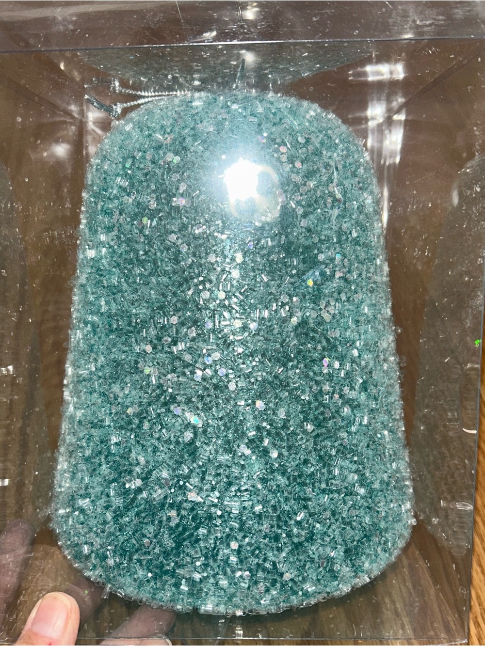Hobby Lobby Sparkling Blue Gumdrop Ornament Large